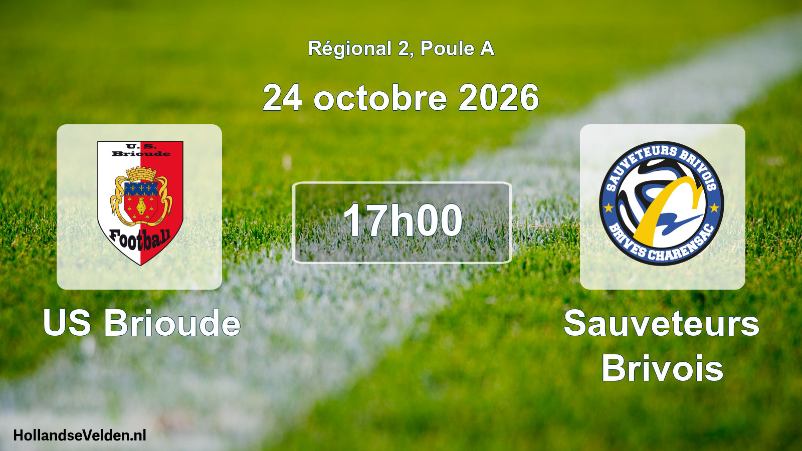 Scheduled Match: US Brioude - Sauveteurs Brivois (24 October 2026)