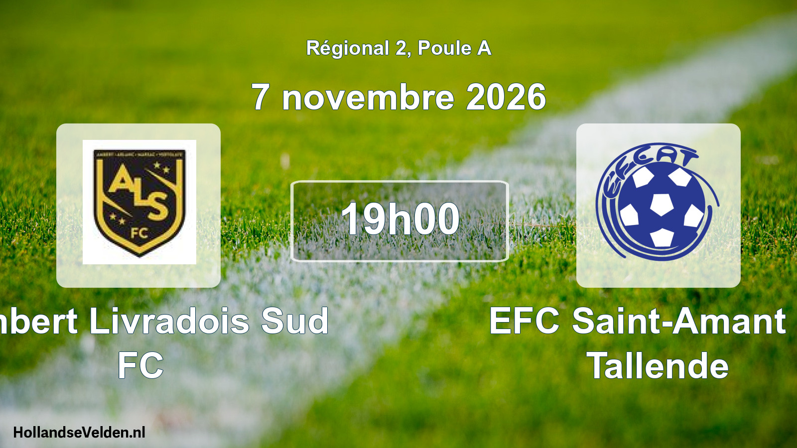 Scheduled Match: Ambert Livradois Sud FC - EFC Saint-Amant et Tallende (7 November 2026)