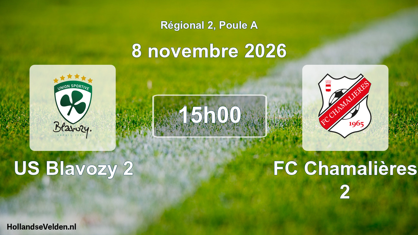 Match programmé: US Blavozy 2 - FC Chamalières 2 (8 novembre 2026)