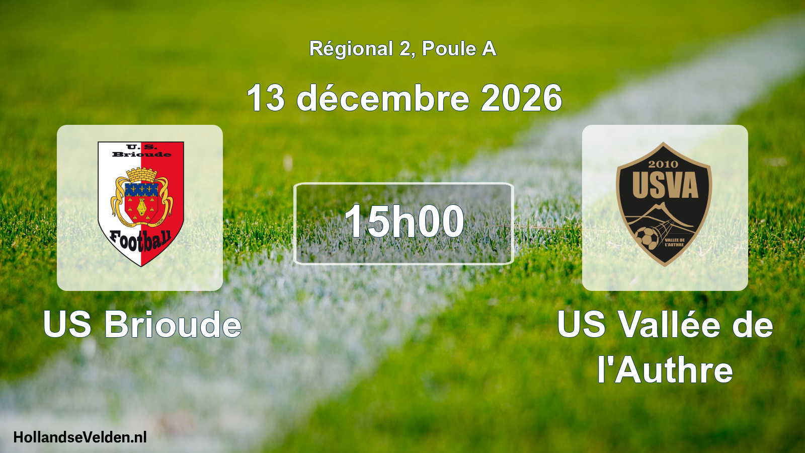 Match programmé: US Brioude - US Vallée de l'Authre (13 décembre 2026)