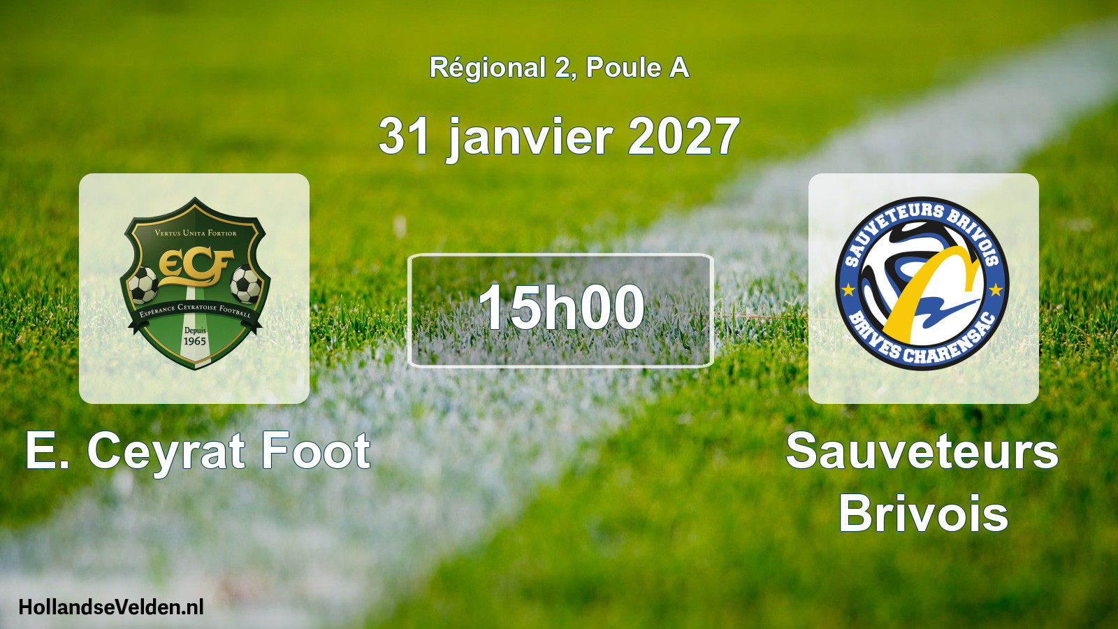 Match programmé: E. Ceyrat Foot - Sauveteurs Brivois (31 janvier 2027)