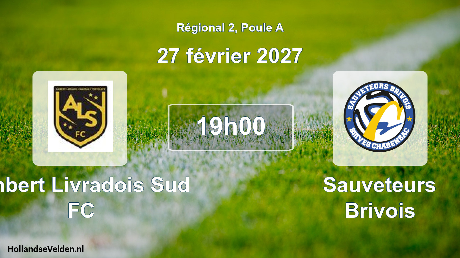 Match programmé: Ambert Livradois Sud FC - Sauveteurs Brivois (27 février 2027)