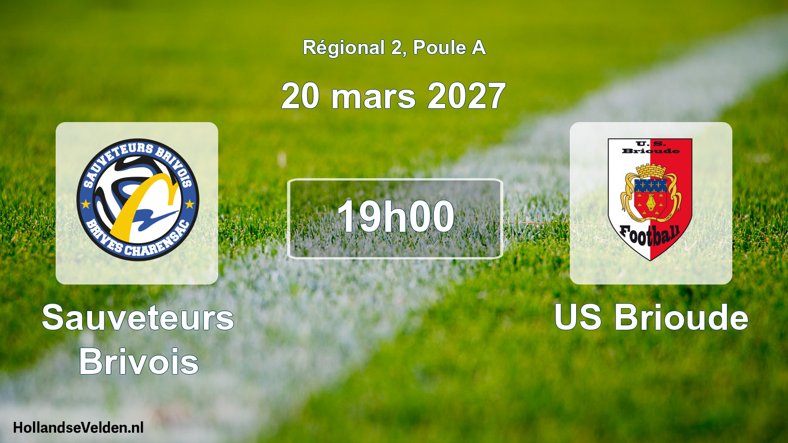 Scheduled Match: Sauveteurs Brivois - US Brioude (20 March 2027)
