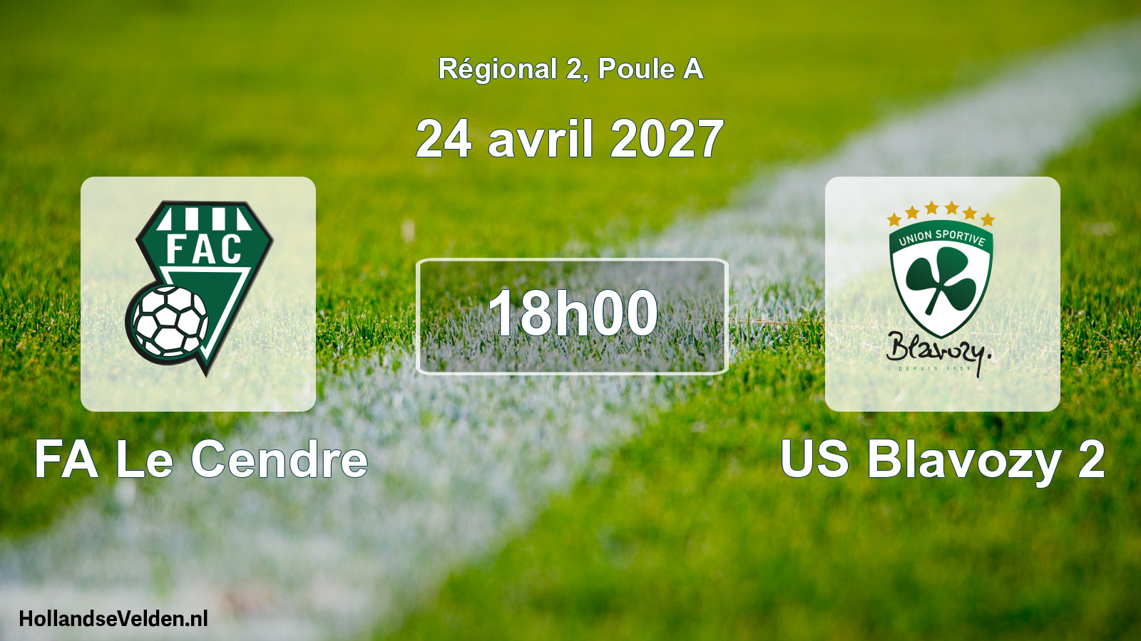 Match programmé: FA Le Cendre - US Blavozy 2 (24 avril 2027)