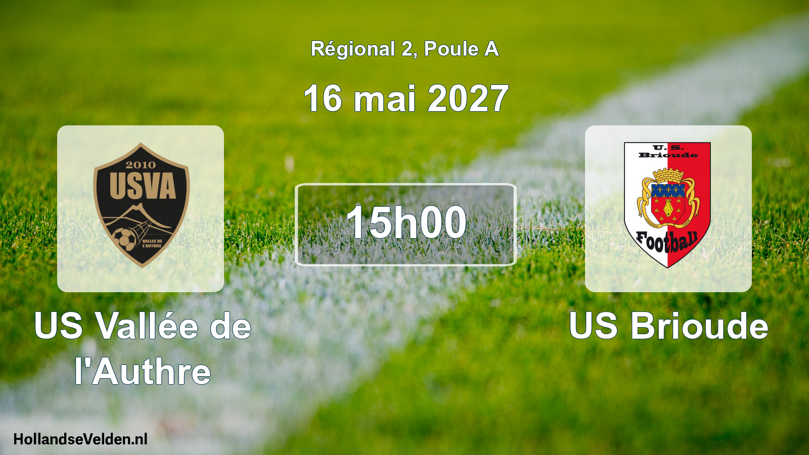 Match programmé: US Vallée de l'Authre - US Brioude (16 mai 2027)