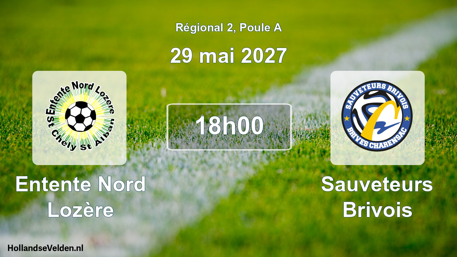 Match programmé: Entente Nord Lozère - Sauveteurs Brivois (29 mai 2027)