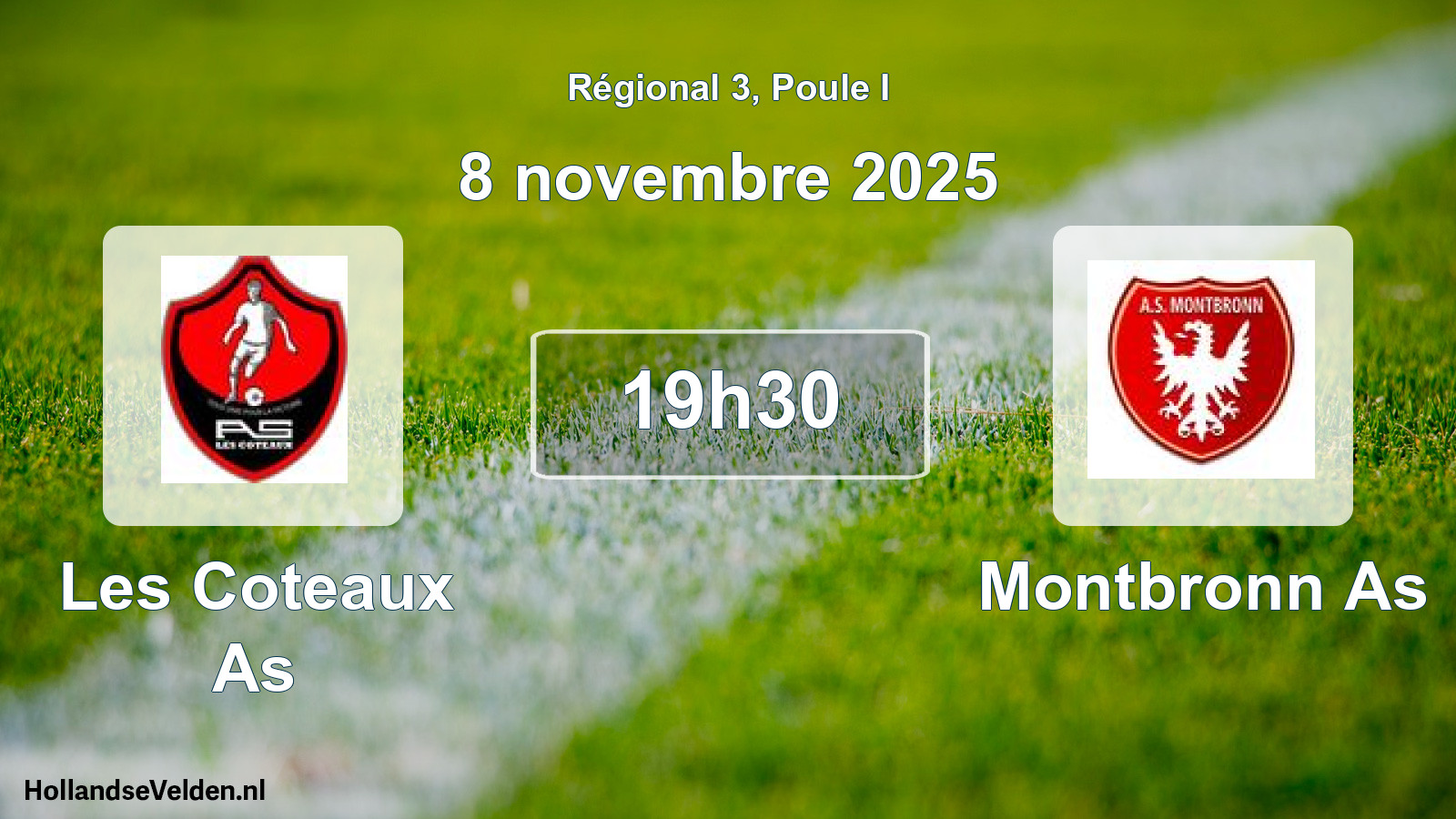Scheduled Match: Les Coteaux As - Montbronn As (8 November 2025)