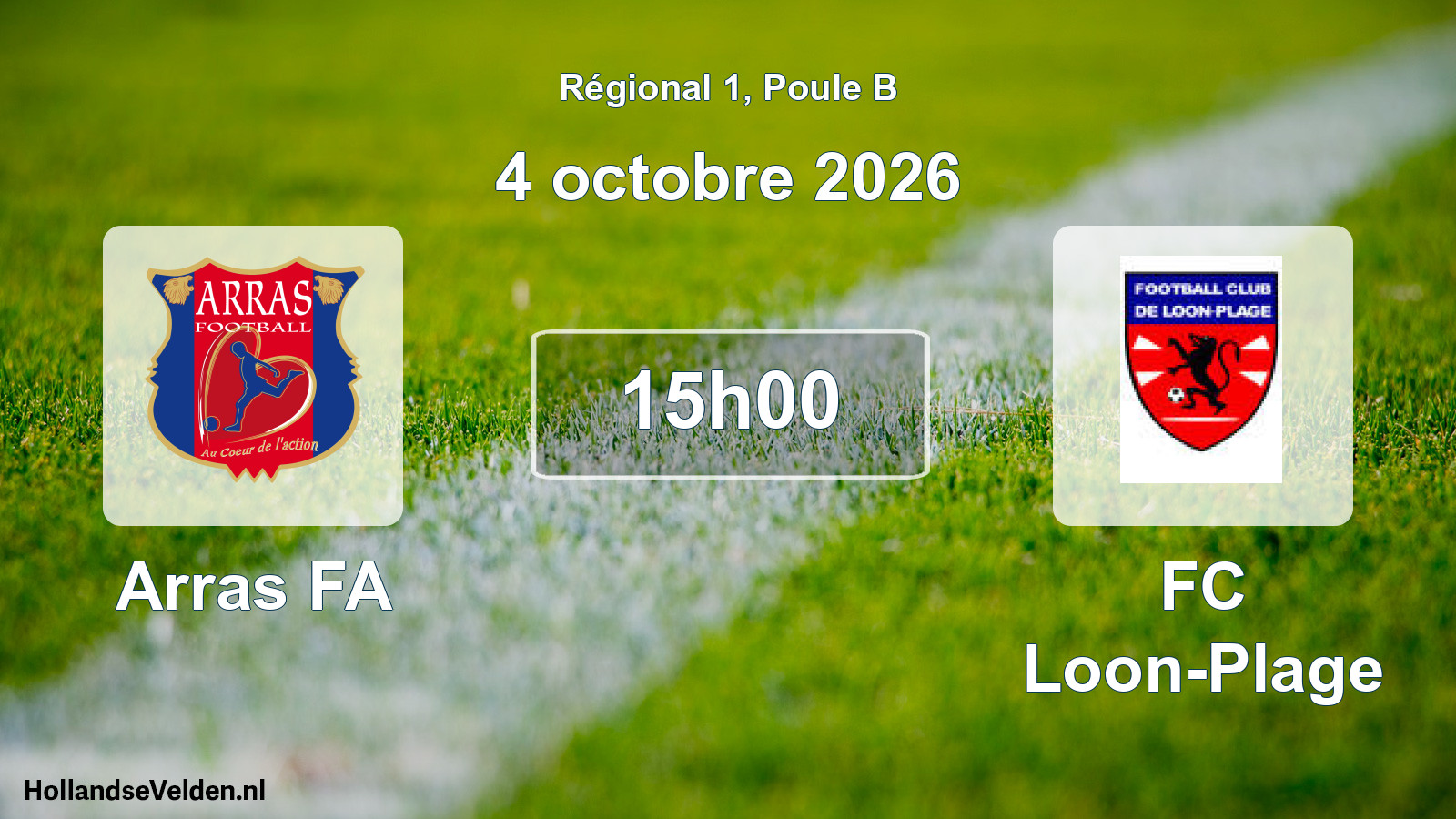 Scheduled Match: Arras FA - FC Loon-Plage (4 October 2026)