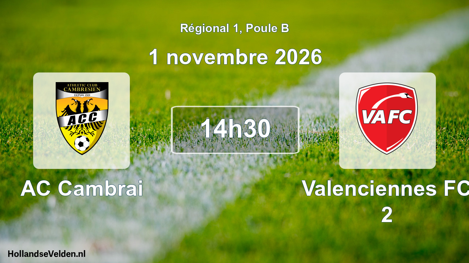 Scheduled Match: AC Cambrai - Valenciennes FC 2 (1 November 2026)