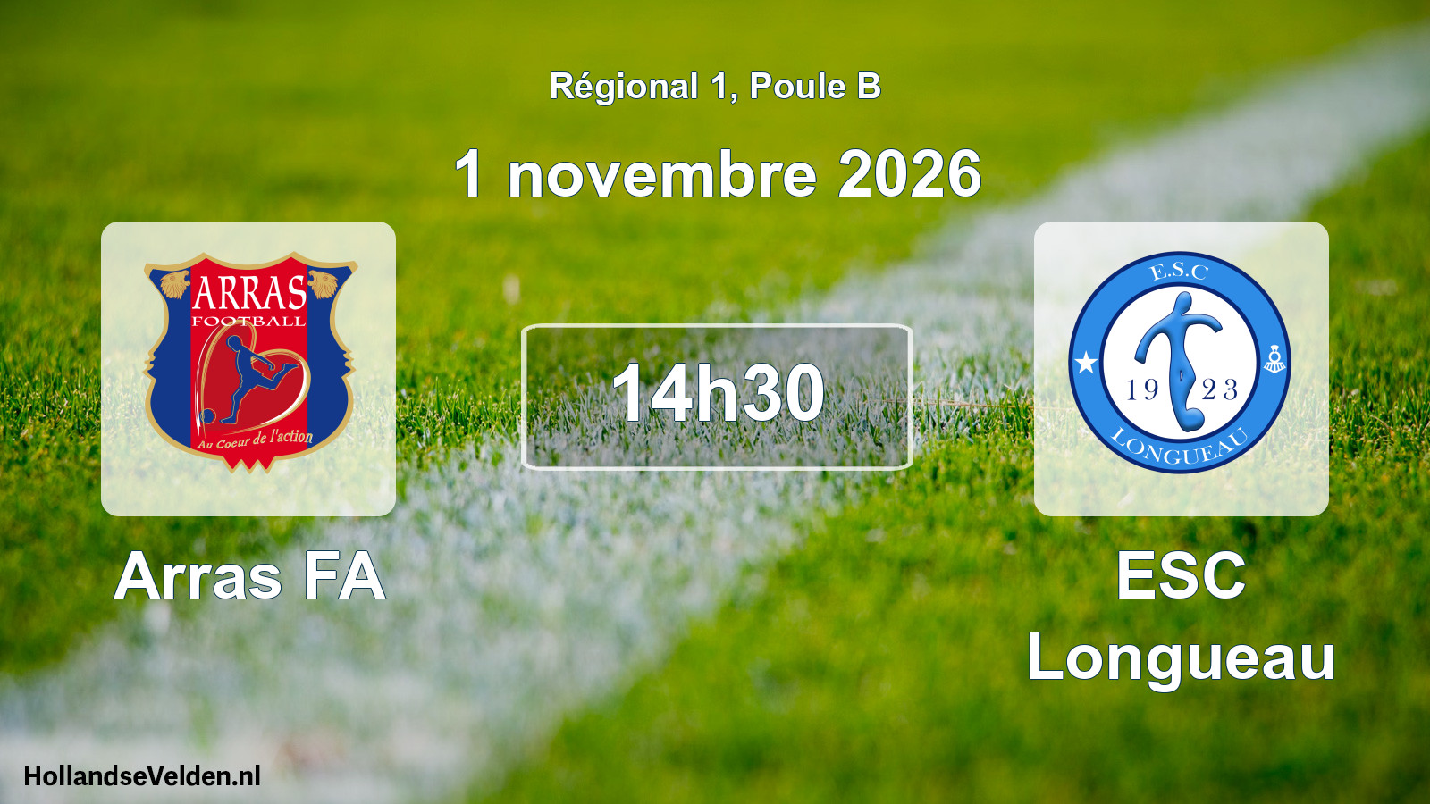 Scheduled Match: Arras FA - ESC Longueau (1 November 2026)