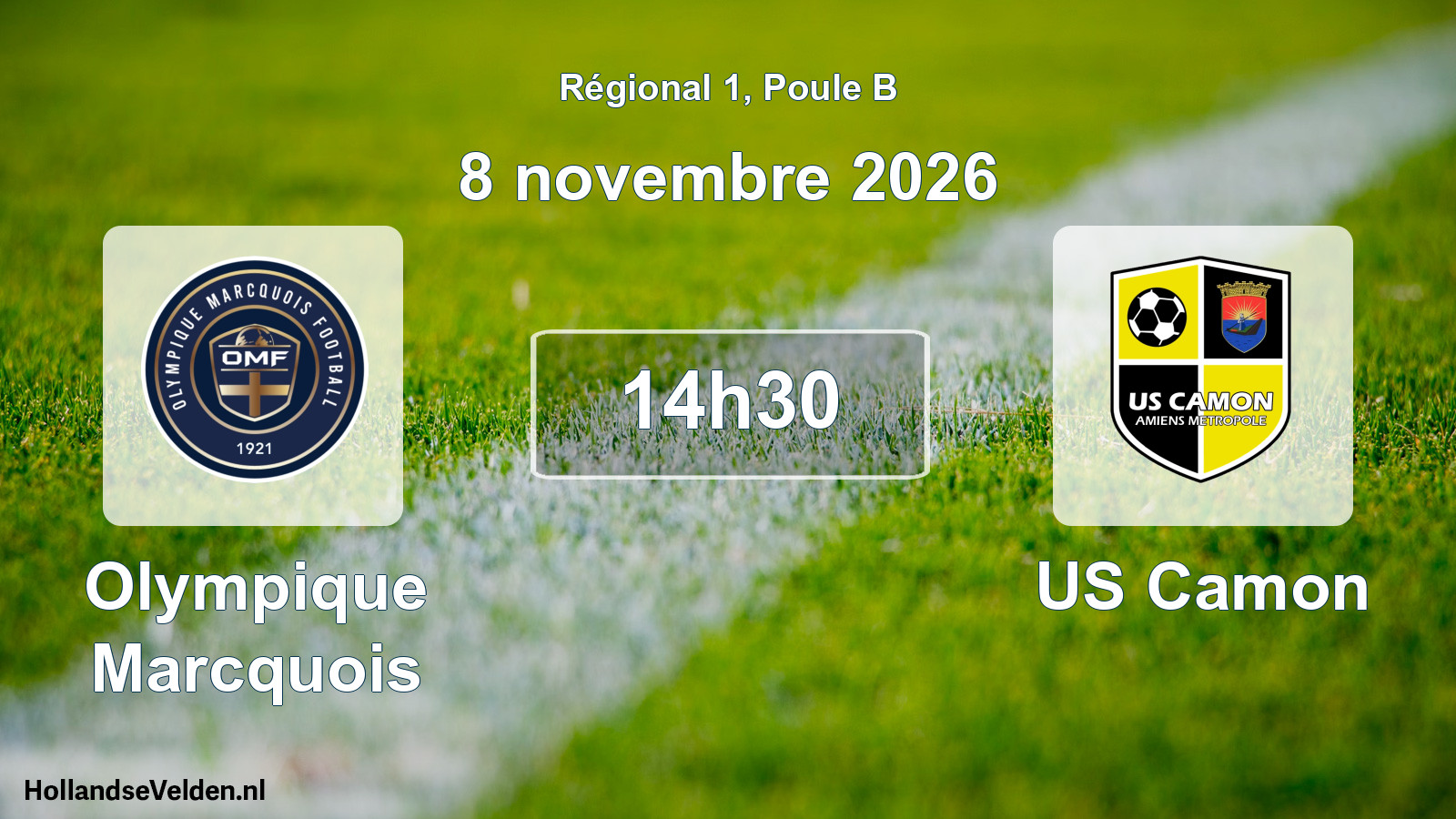 Scheduled Match: Olympique Marcquois - US Camon (8 November 2026)
