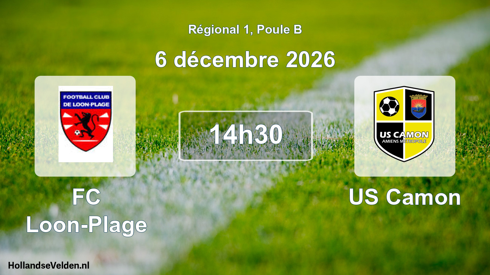 Match programmé: FC Loon-Plage - US Camon (6 décembre 2026)