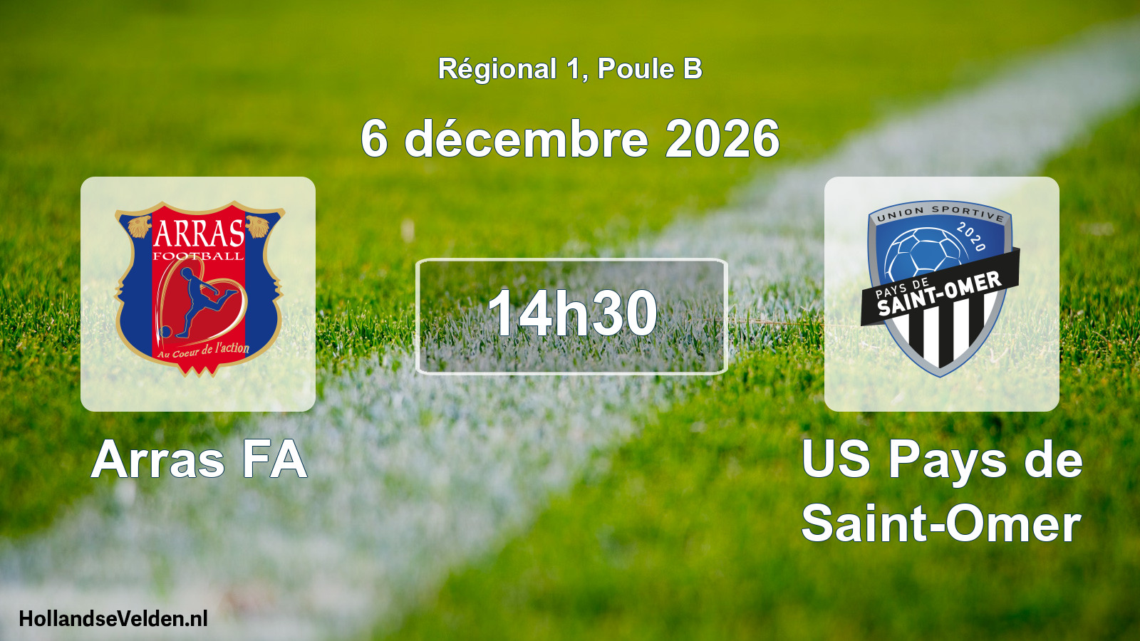 Scheduled Match: Arras FA - US Pays de Saint-Omer (6 December 2026)