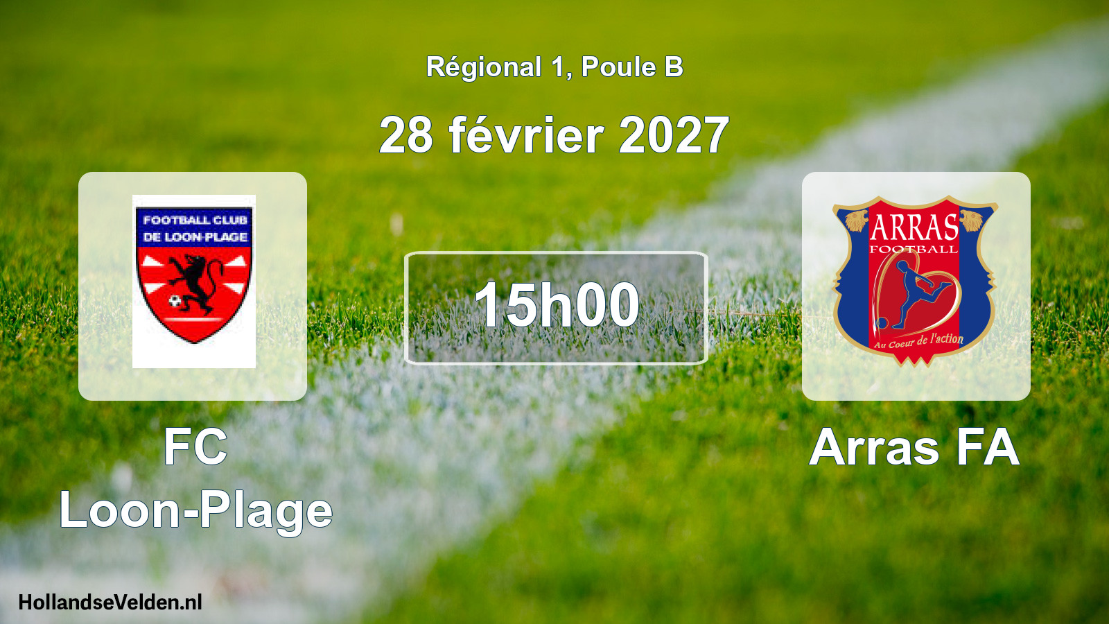 Geplande wedstrijd: FC Loon-Plage - Arras FA (28 februari 2027)