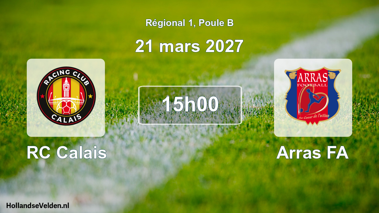 Match programmé: RC Calais - Arras FA (21 mars 2027)