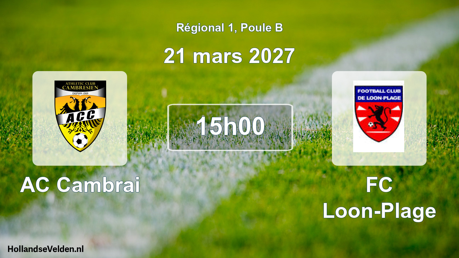 Match programmé: AC Cambrai - FC Loon-Plage (21 mars 2027)