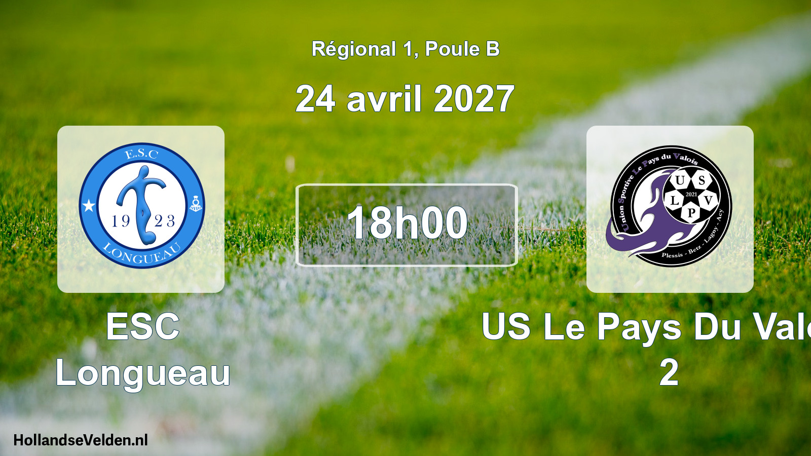 Scheduled Match: ESC Longueau - US Le Pays Du Valois 2 (24 April 2027)