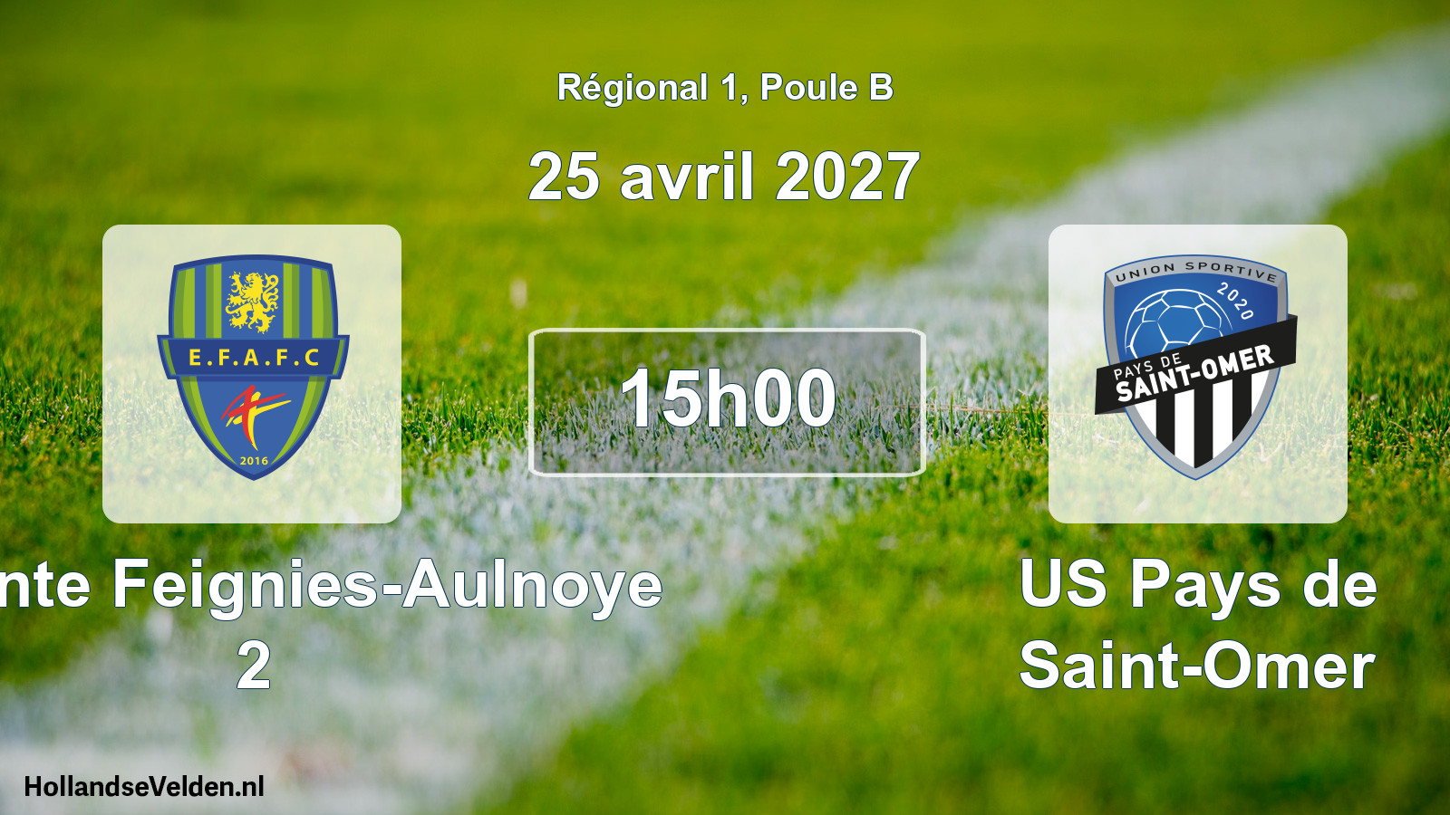 Scheduled Match: Entente Feignies-Aulnoye 2 - US Pays de Saint-Omer (25 April 2027)