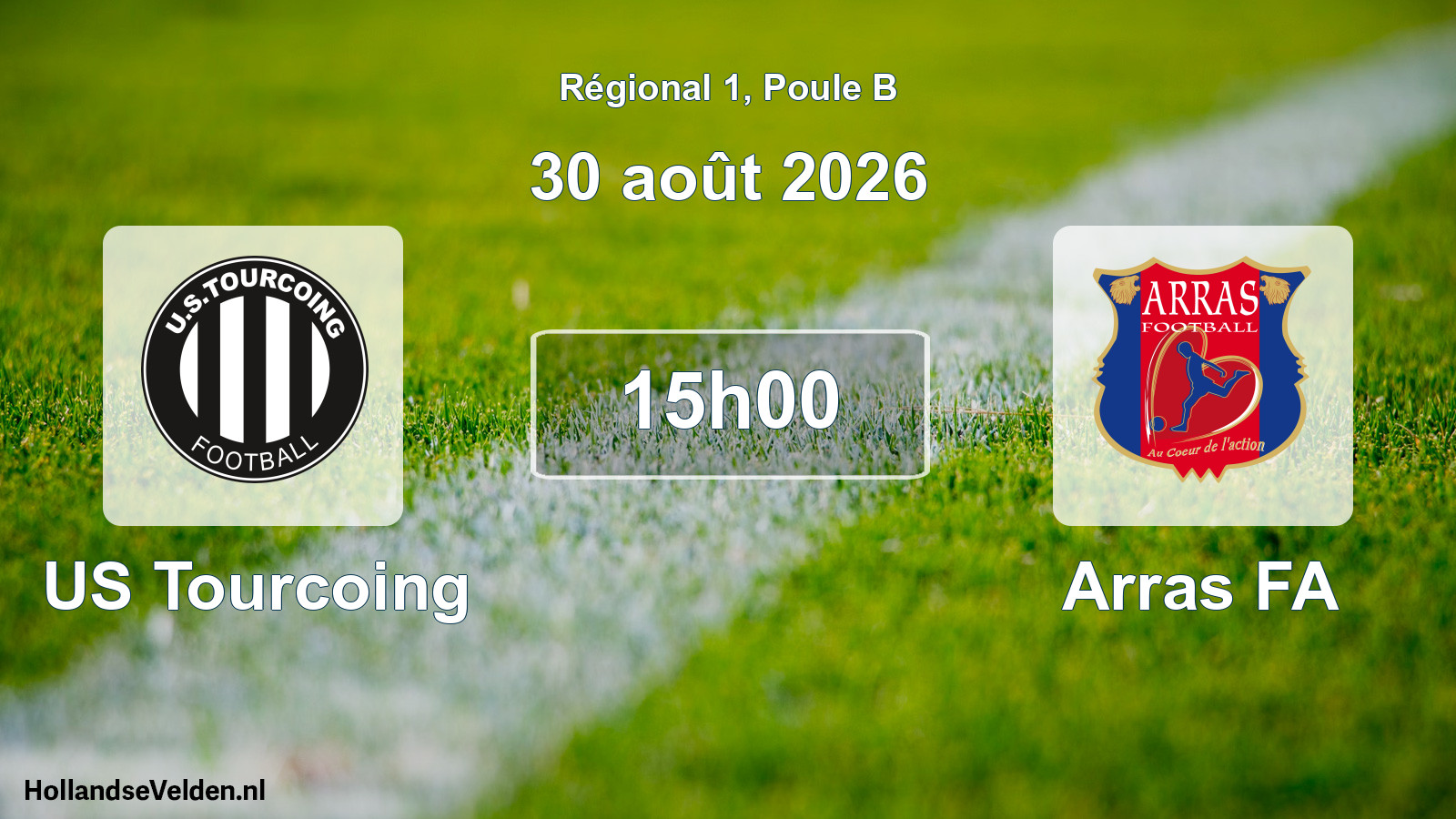 Scheduled Match: US Tourcoing - Arras FA (30 August 2026)