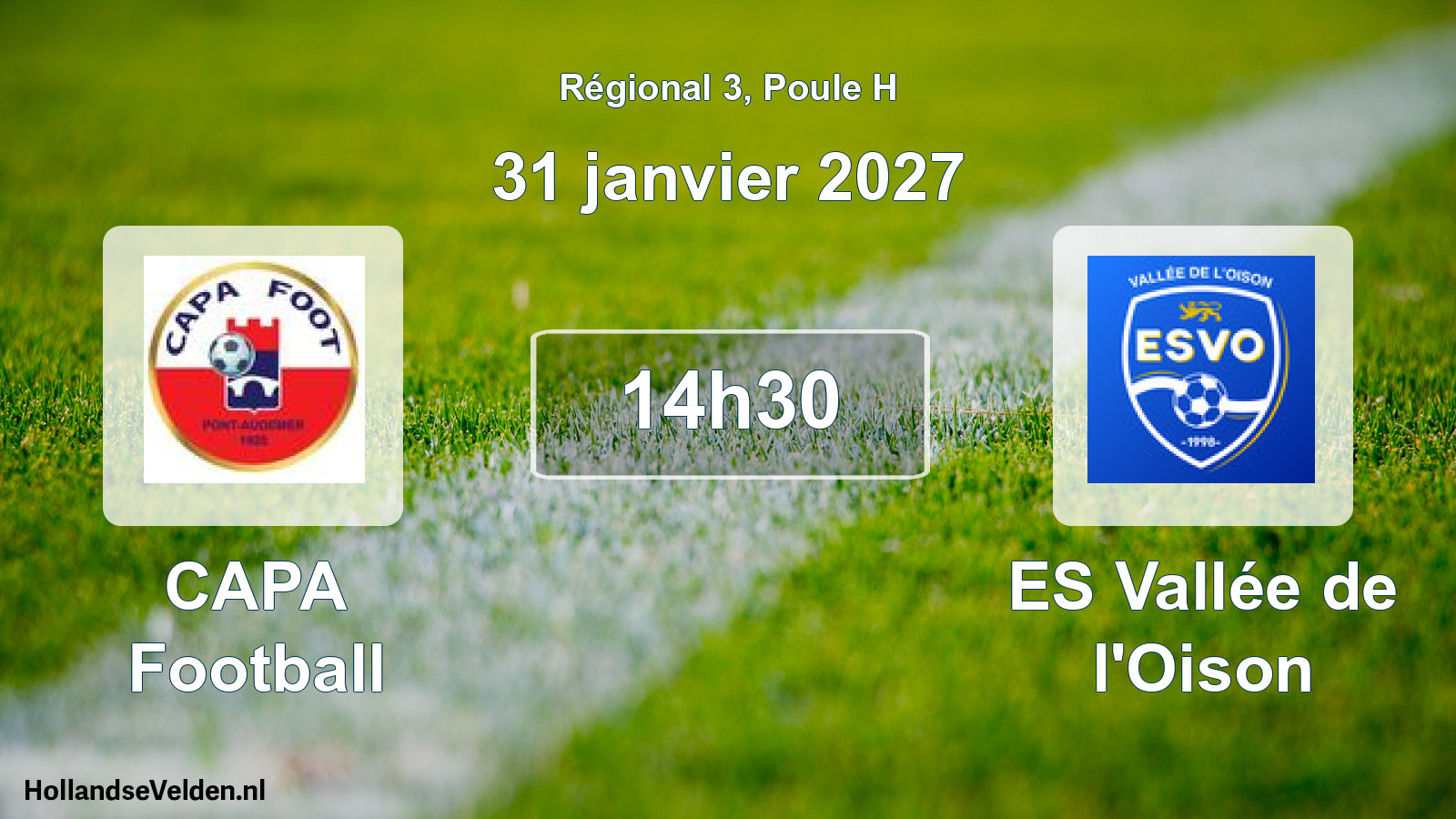 Scheduled Match: CAPA Football - ES Vallée de l'Oison (31 January 2027)