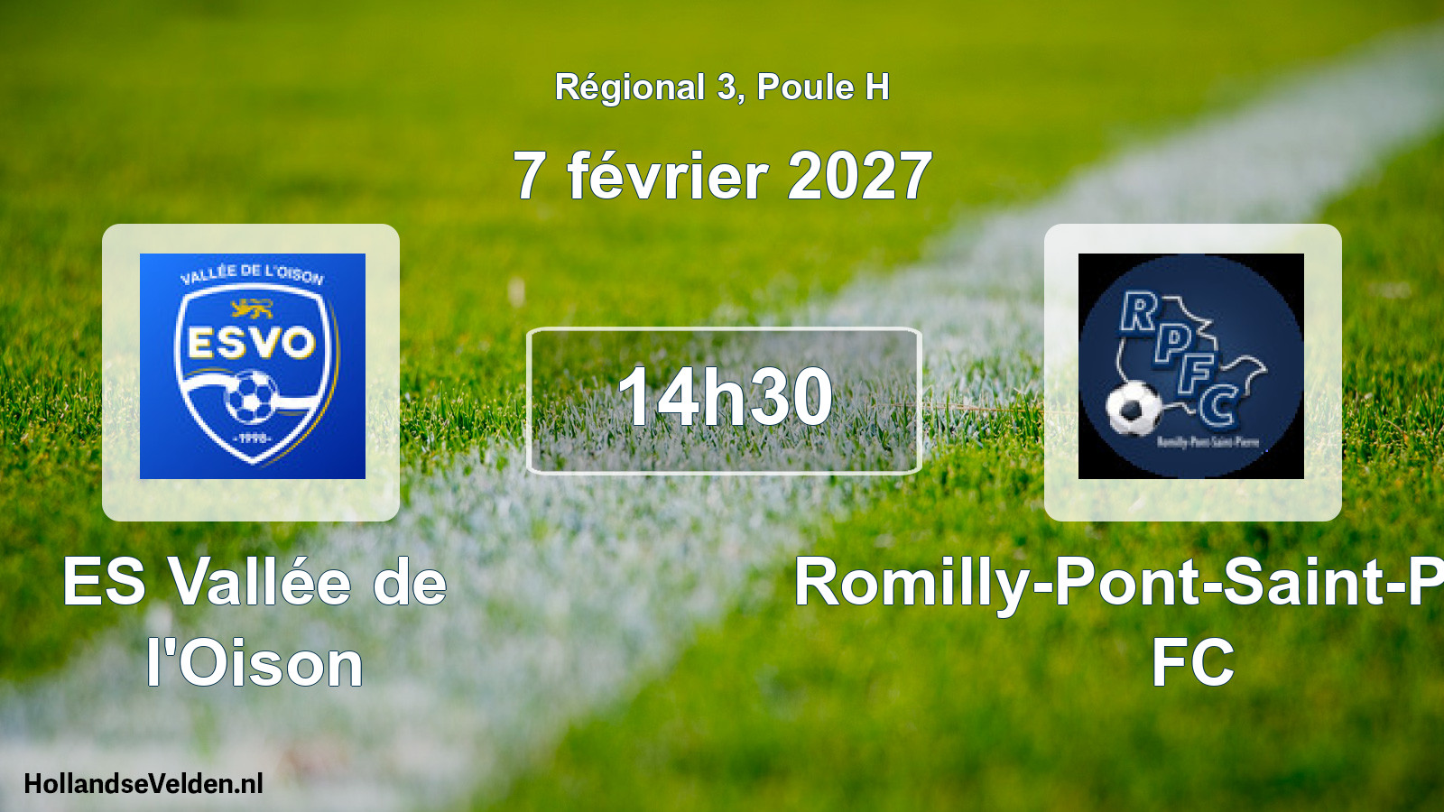 Scheduled Match: ES Vallée de l'Oison - Romilly-Pont-Saint-Pierre FC (7 February 2027)