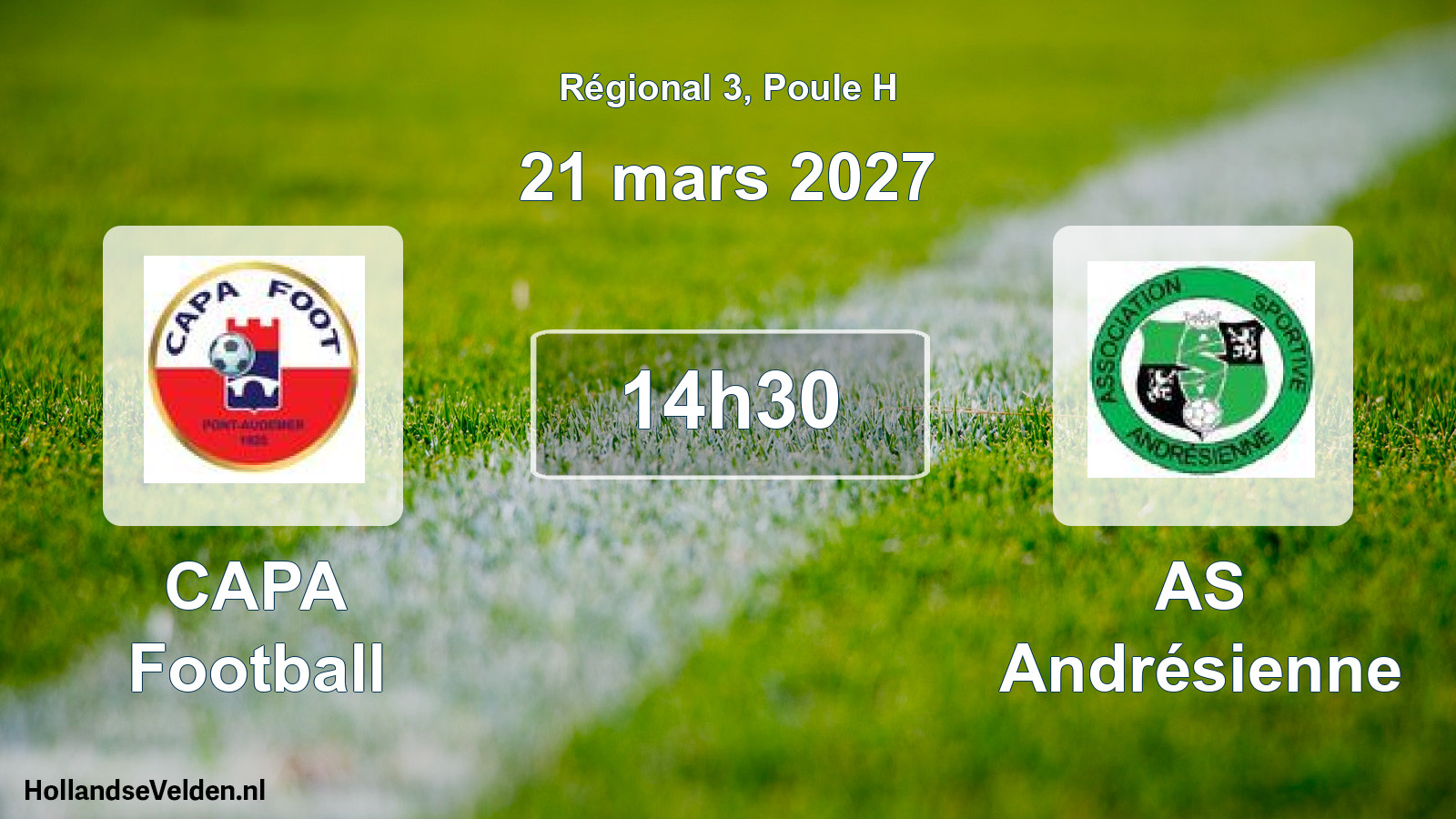 Match programmé: CAPA Football - AS Andrésienne (21 mars 2027)