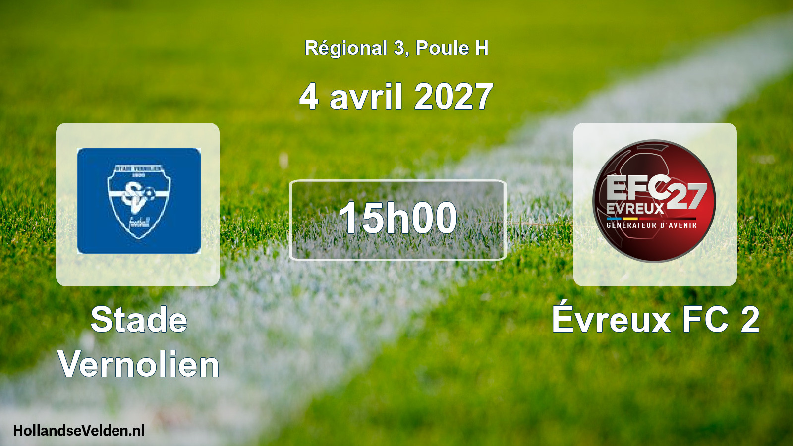 Match programmé: Stade Vernolien - Évreux FC 2 (4 avril 2027)