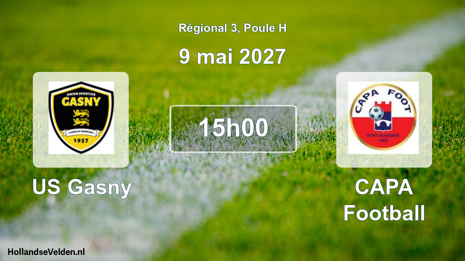 Match programmé: US Gasny - CAPA Football (9 mai 2027)