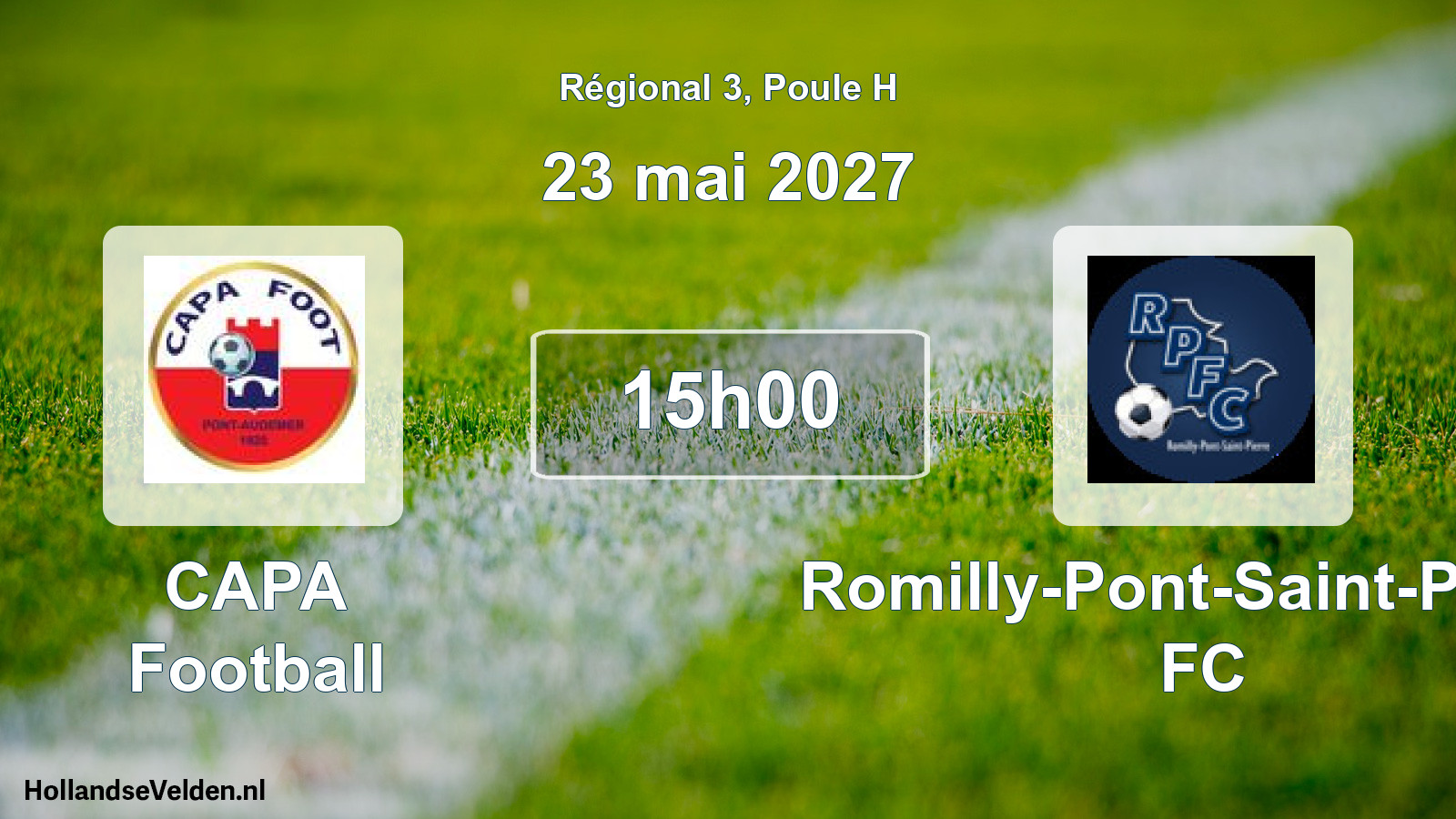Scheduled Match: CAPA Football - Romilly-Pont-Saint-Pierre FC (23 May 2027)