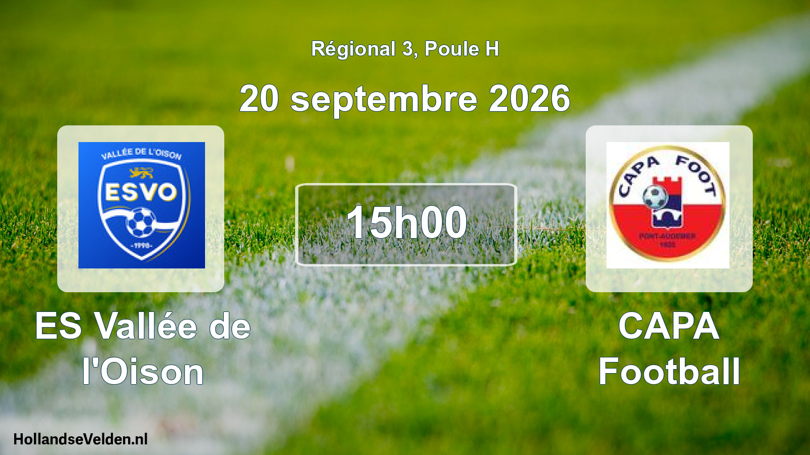 Scheduled Match: ES Vallée de l'Oison - CAPA Football (20 September 2026)