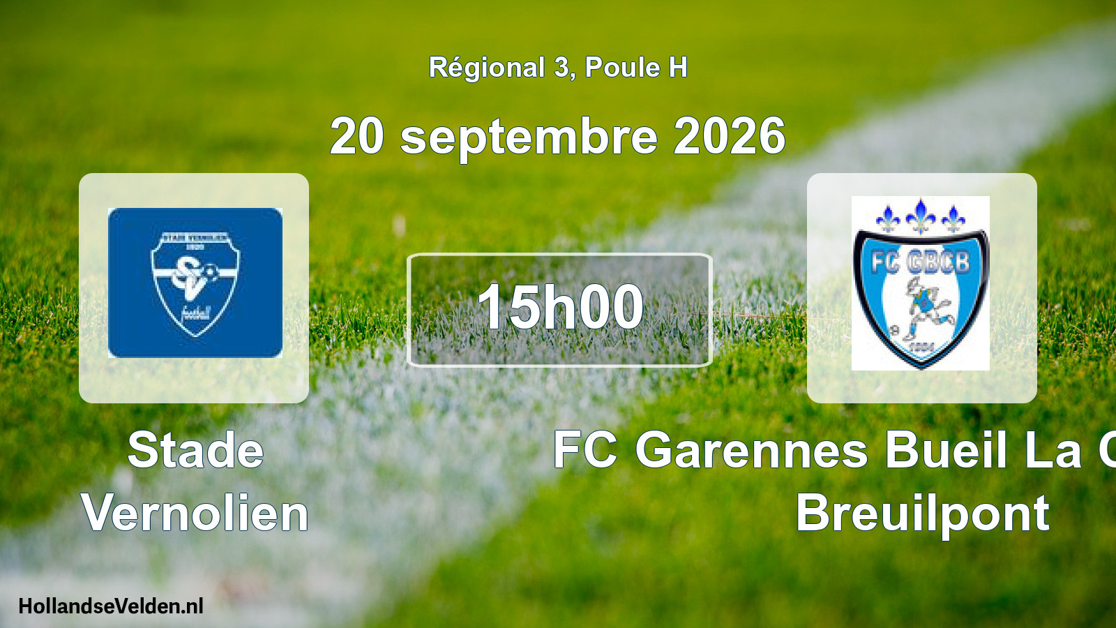 Scheduled Match: Stade Vernolien - FC Garennes Bueil La Couture Breuilpont (20 September 2026)