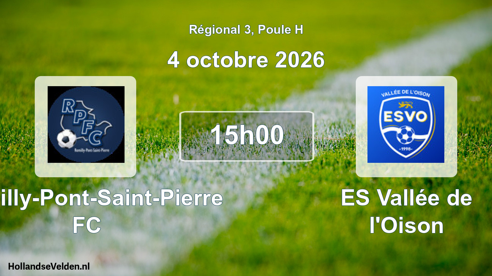 Scheduled Match: Romilly-Pont-Saint-Pierre FC - ES Vallée de l'Oison (4 October 2026)