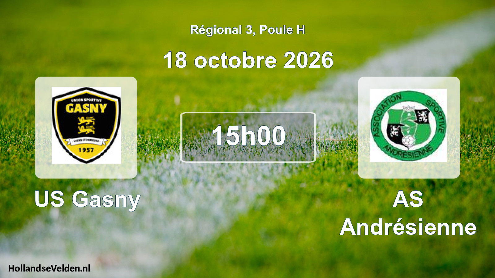 Scheduled Match: US Gasny - AS Andrésienne (18 October 2026)
