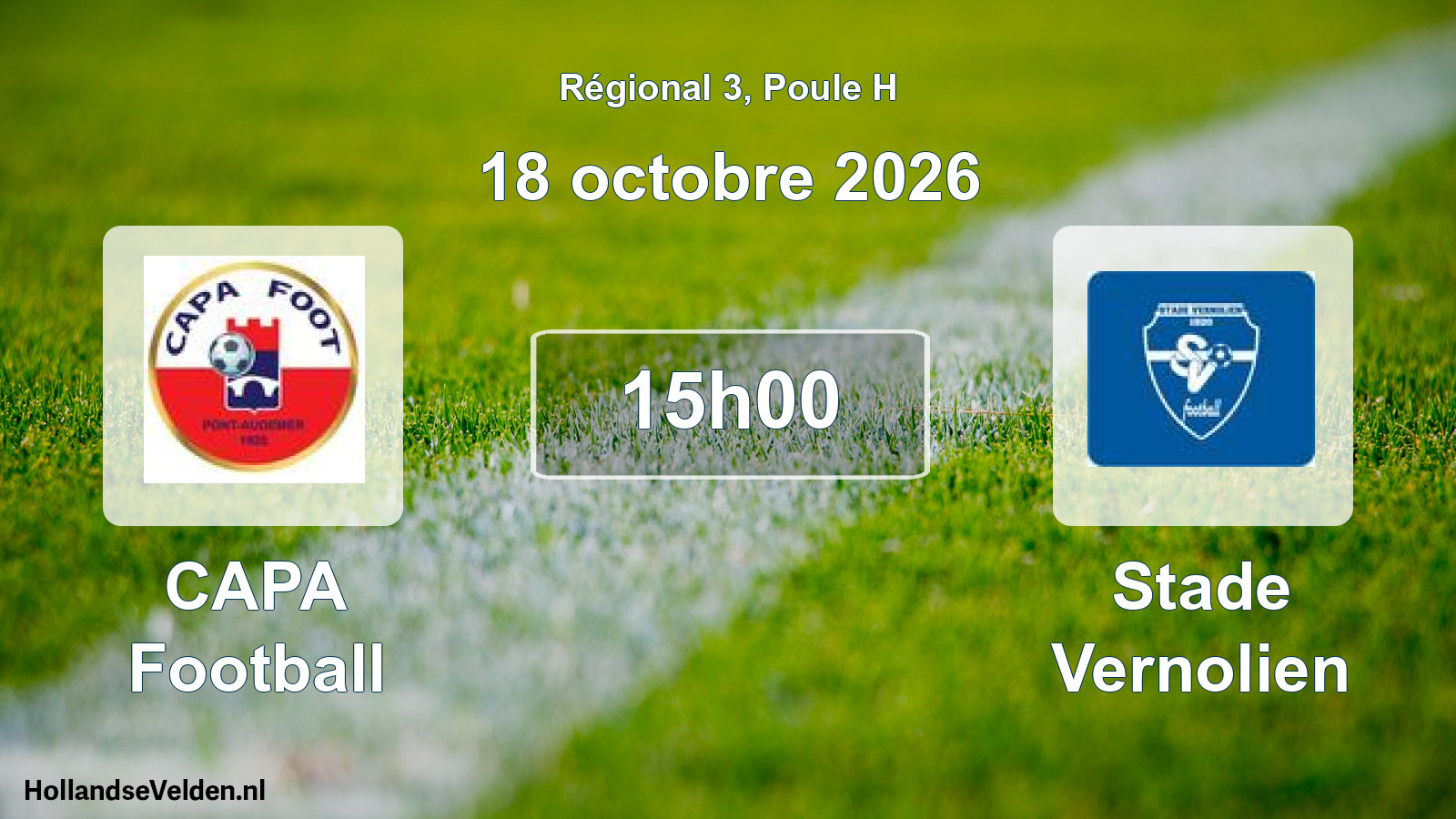 Scheduled Match: CAPA Football - Stade Vernolien (18 October 2026)