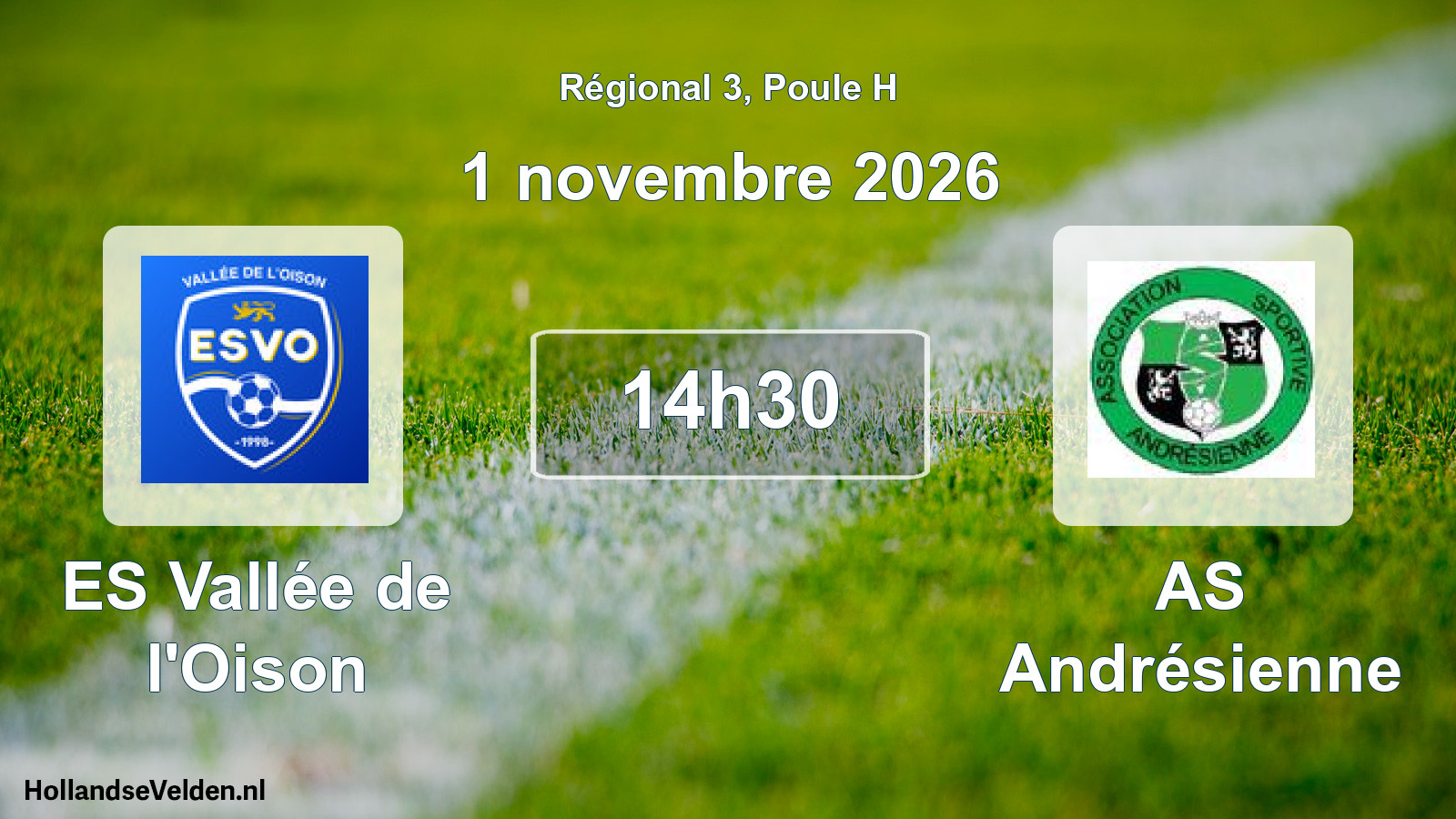Scheduled Match: ES Vallée de l'Oison - AS Andrésienne (1 November 2026)