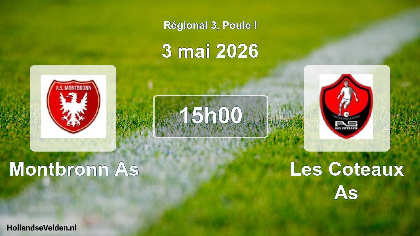 Scheduled Match: Montbronn As - Les Coteaux As (3 May 2026)
