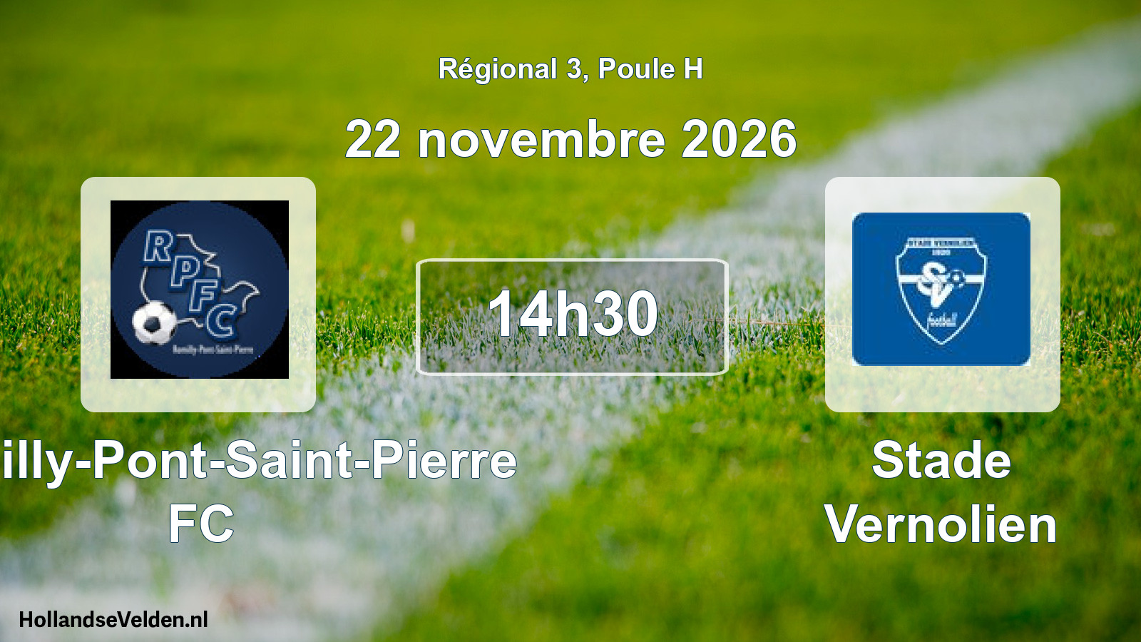 Scheduled Match: Romilly-Pont-Saint-Pierre FC - Stade Vernolien (22 November 2026)