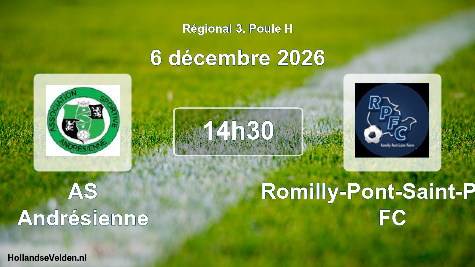 Scheduled Match: AS Andrésienne - Romilly-Pont-Saint-Pierre FC (6 December 2026)