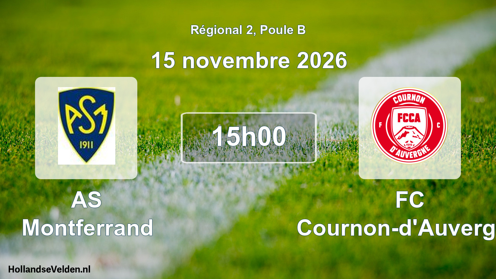 Scheduled Match: AS Montferrand - FC Cournon-d'Auvergne (15 November 2026)
