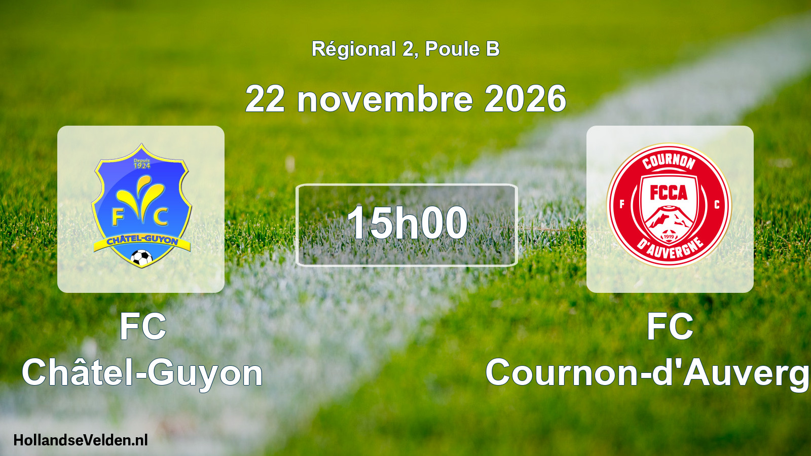 Scheduled Match: FC Châtel-Guyon - FC Cournon-d'Auvergne (22 November 2026)
