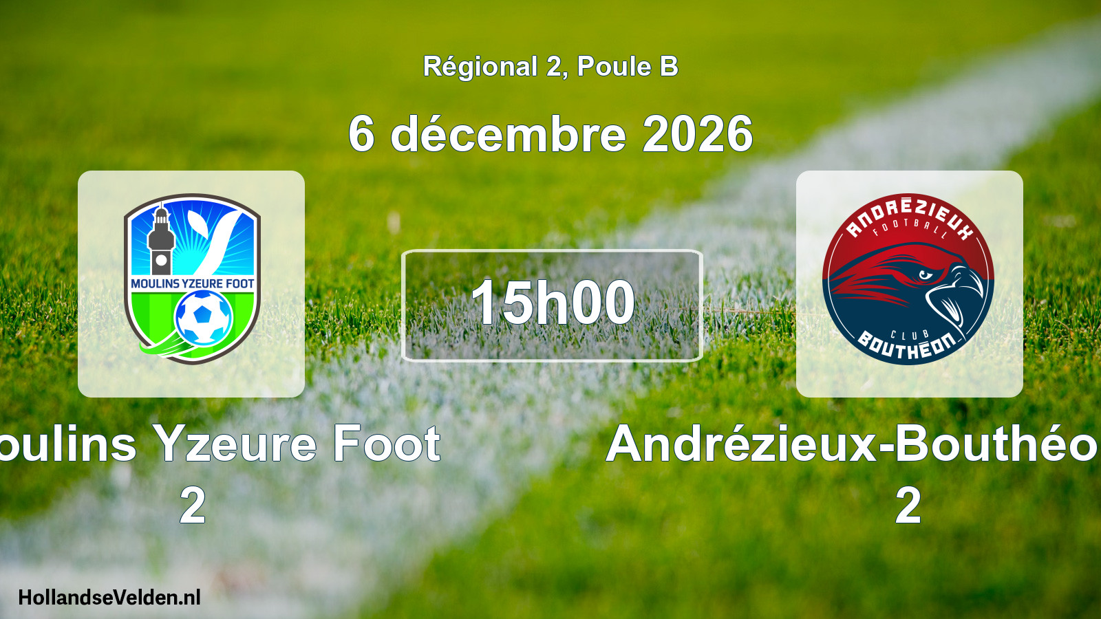 Scheduled Match: Moulins Yzeure Foot 2 - Andrézieux-Bouthéon FC 2 (6 December 2026)