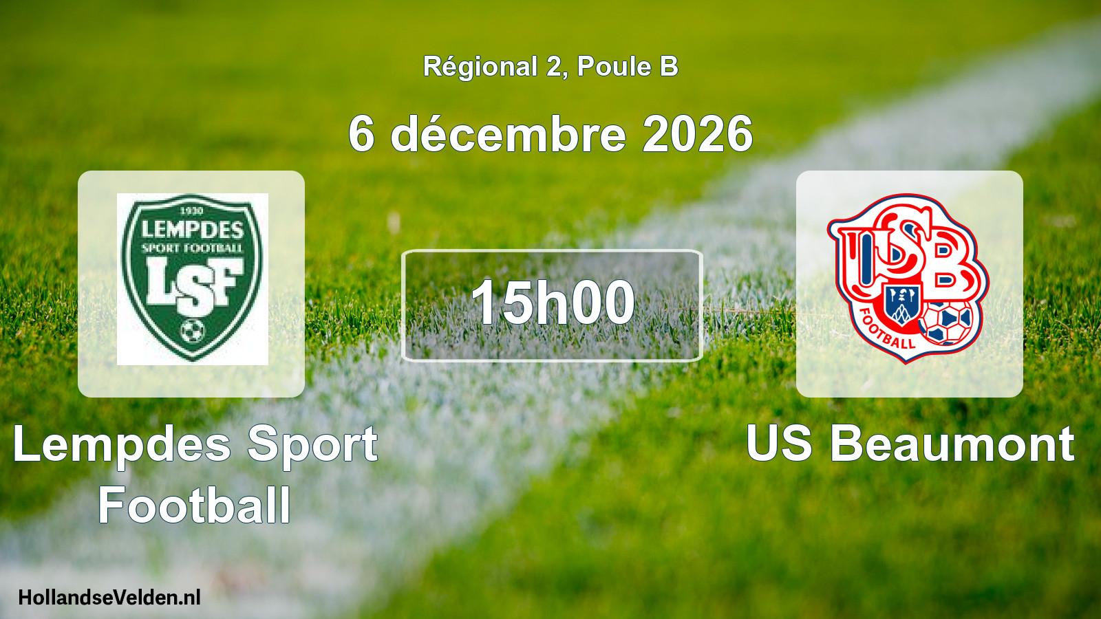 Match programmé: Lempdes Sport Football - US Beaumont (6 décembre 2026)