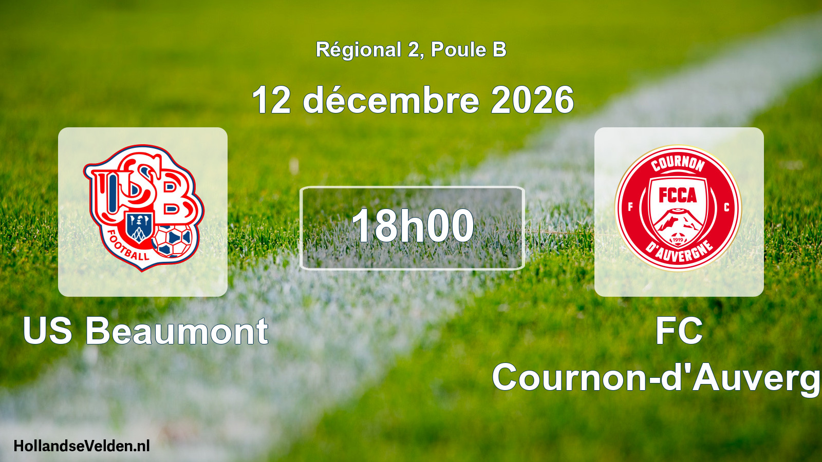 Scheduled Match: US Beaumont - FC Cournon-d'Auvergne (12 December 2026)