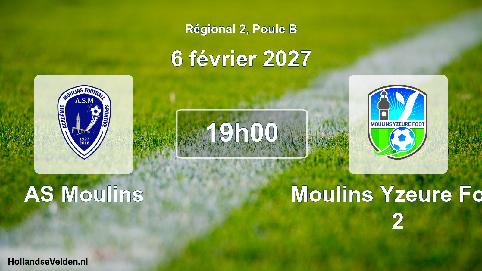 Match programmé: AS Moulins - Moulins Yzeure Foot 2 (6 février 2027)