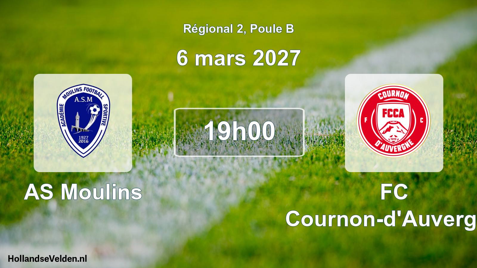 Scheduled Match: AS Moulins - FC Cournon-d'Auvergne (6 March 2027)