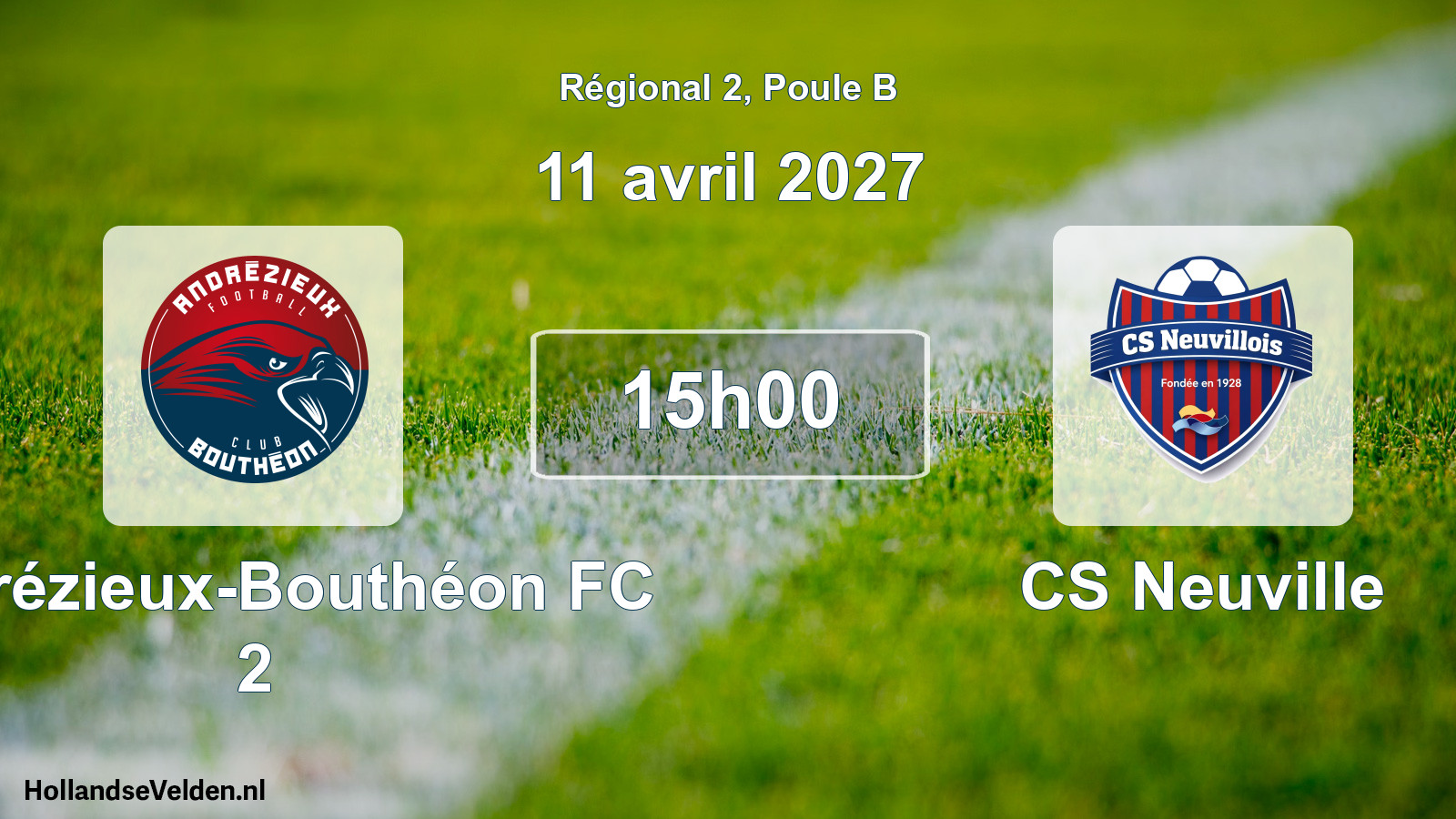 Match programmé: Andrézieux-Bouthéon FC 2 - CS Neuville (11 avril 2027)