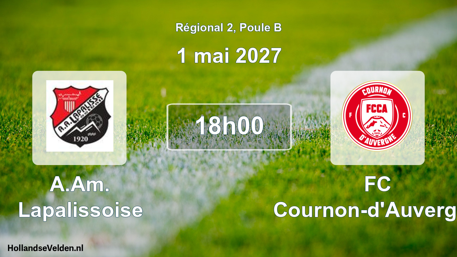 Match programmé: A.Am. Lapalissoise - FC Cournon-d'Auvergne (1 mai 2027)