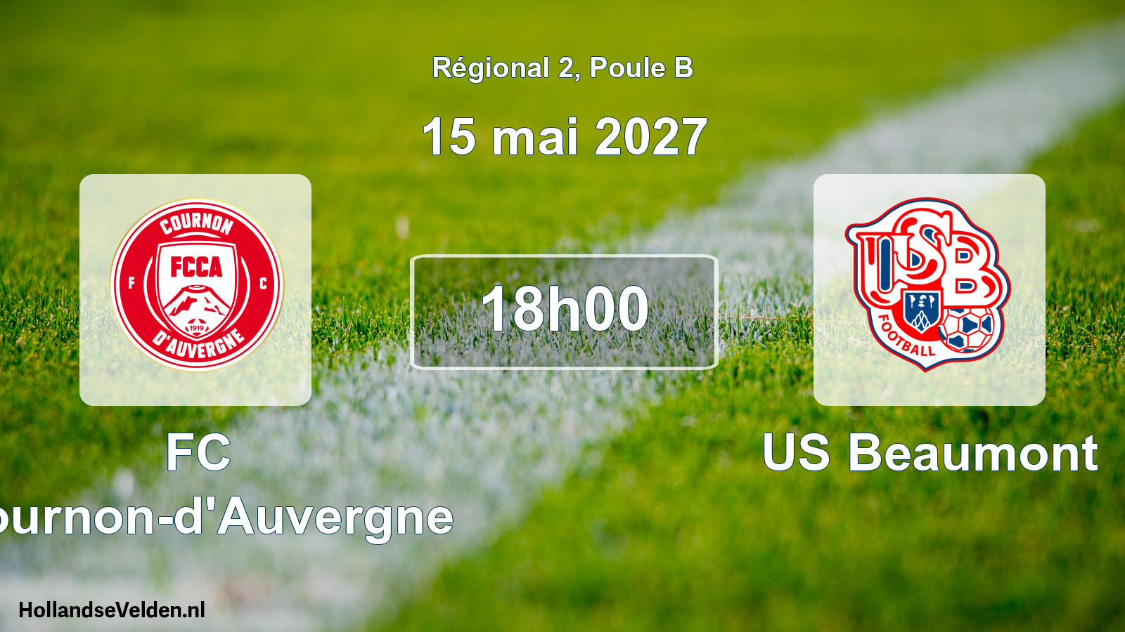 Match programmé: FC Cournon-d'Auvergne - US Beaumont (15 mai 2027)