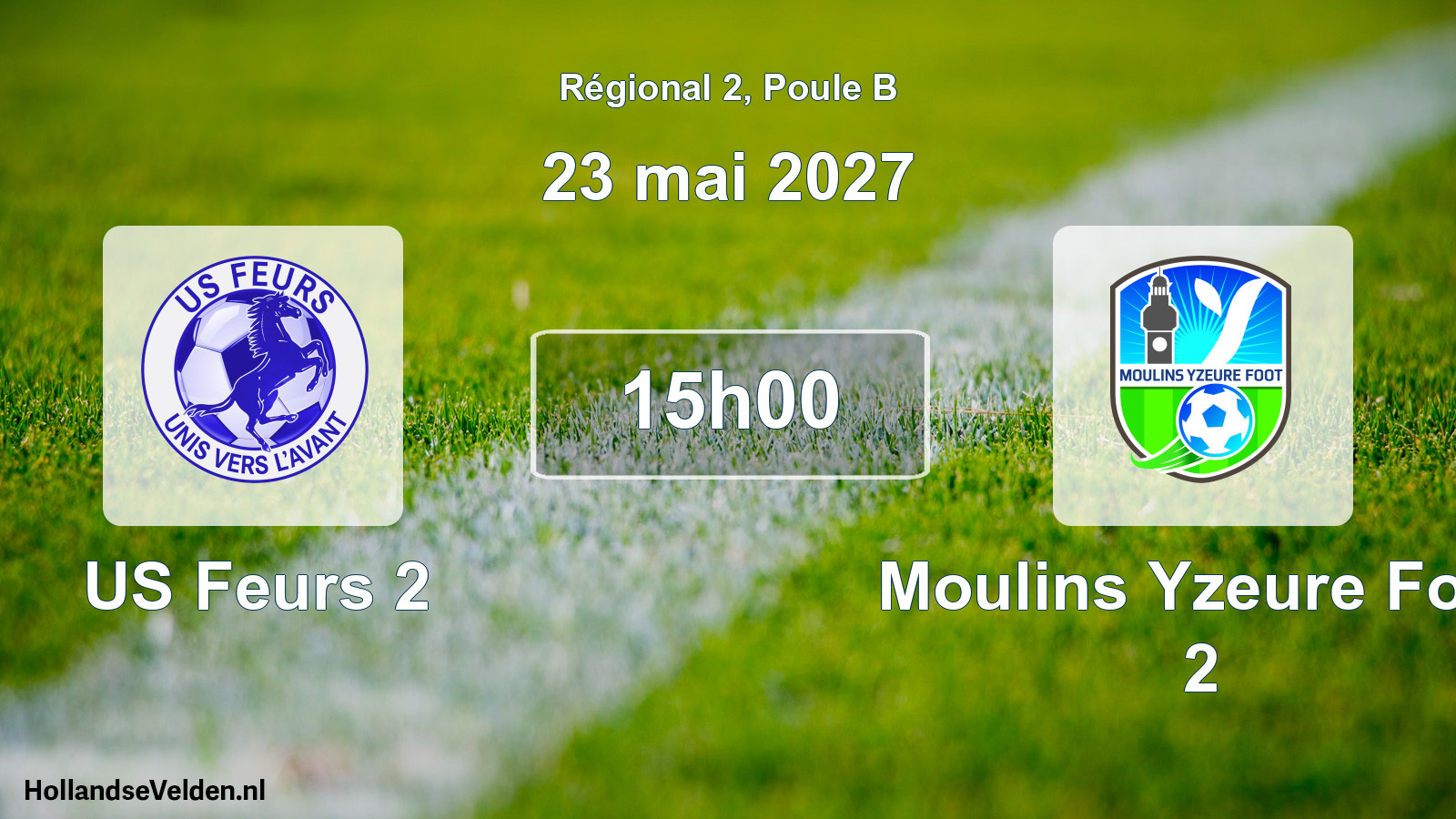 Match programmé: US Feurs 2 - Moulins Yzeure Foot 2 (23 mai 2027)