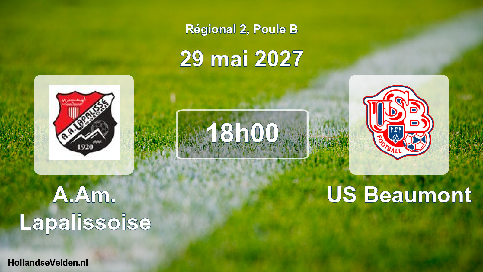 Scheduled Match: A.Am. Lapalissoise - US Beaumont (29 May 2027)